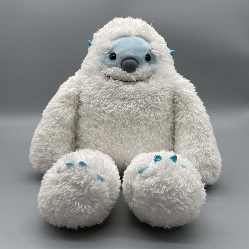 Aurora World Yeti Abominable Snowman White Shaggy Blue Plush Stuffed Toy 11/2021